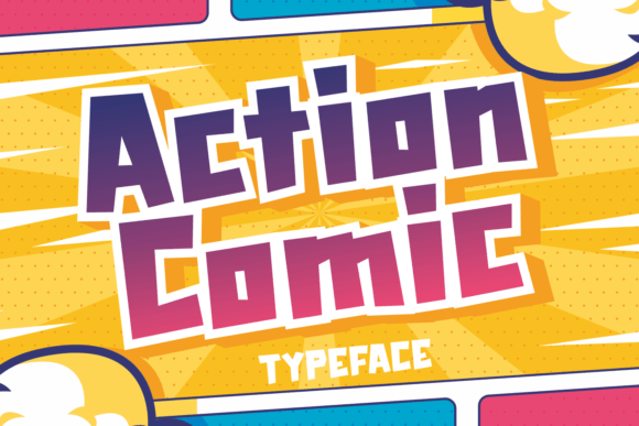 Action Comic: Bold, Blocky, and Built for Impact