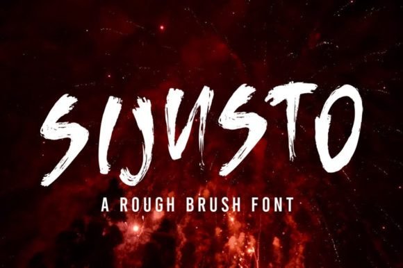 Sijusto: A Bold, Textured Brush Typeface for Impactful Design