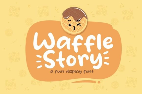 Waffle Story: A Playful Display Font for Creative Projects