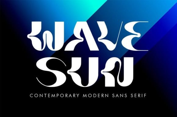 Wavesun: A Futuristic Sans-Serif Display Font for Modern Designs